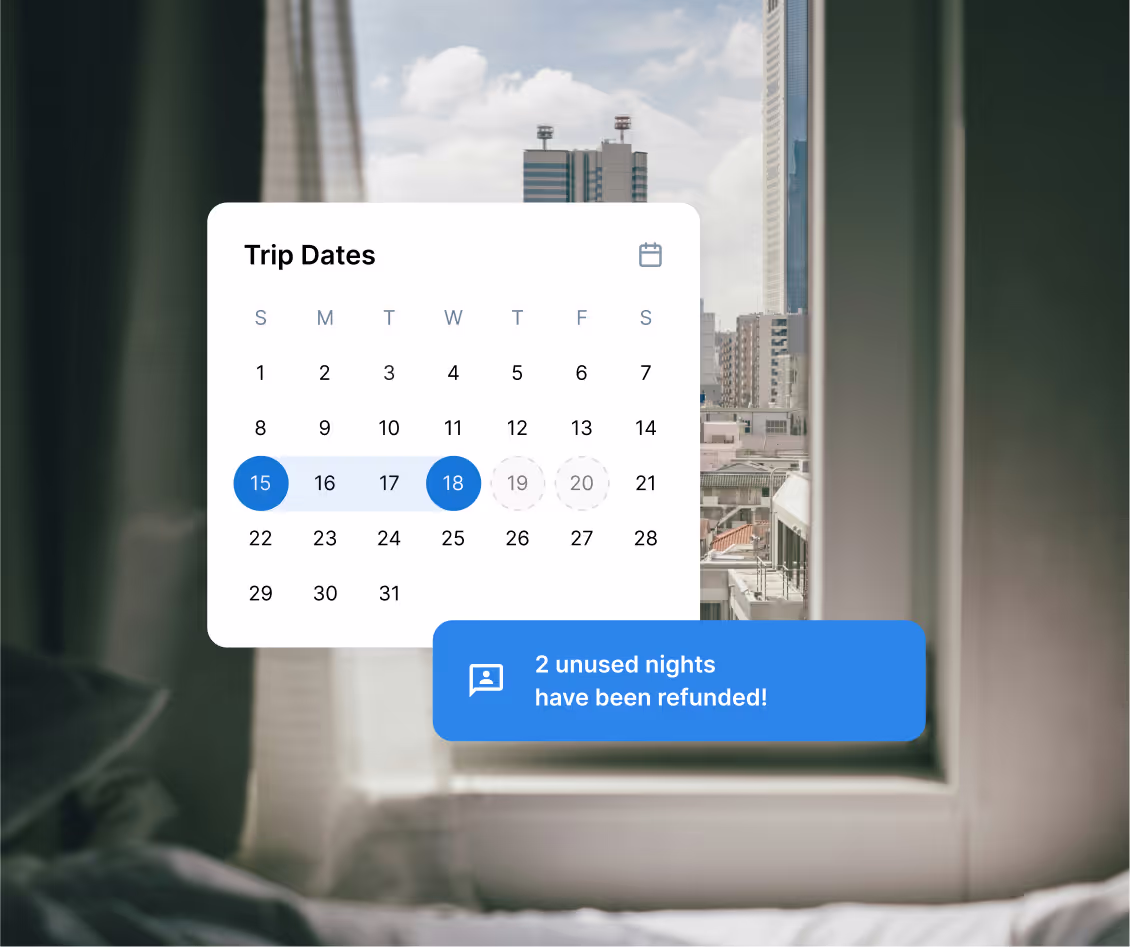 Make a booking with flex pro - calendar widget